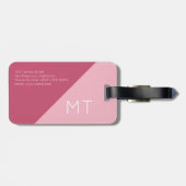 Voor haar een elegante, moderne & geometrische Tra Bagagelabel (Achterkant horizontaal)