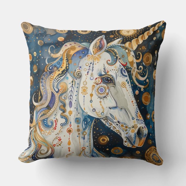 Voor haar eenhoorn Sierkussen (Voorkant)