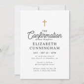 Voor haar eenvoudige moderne legante kruisbevestig kaart (Voorkant)