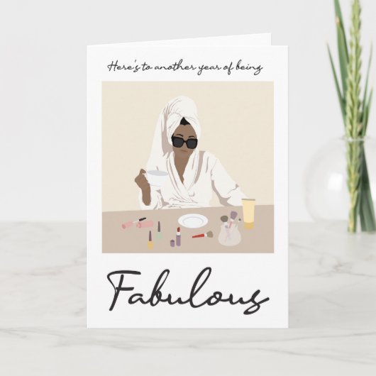 Voor haar Fabulous Birthday Kaart (Voorkant)