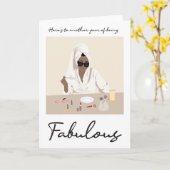 Voor haar Fabulous Birthday Kaart (Gele Bloem)