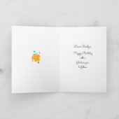 Voor haar Floral Happy Birthday-kaart Kaart (Binnen)