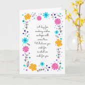 Voor haar Floral Happy Birthday-kaart Kaart (Gele Bloem)