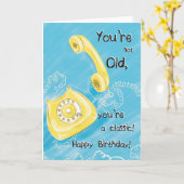 Voor haar Fun Classic Telephone Birthday Kaart (Gele Bloem)