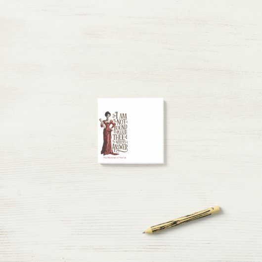 Voor haar gedurfde sassy quote sticky notes (Op bureau)