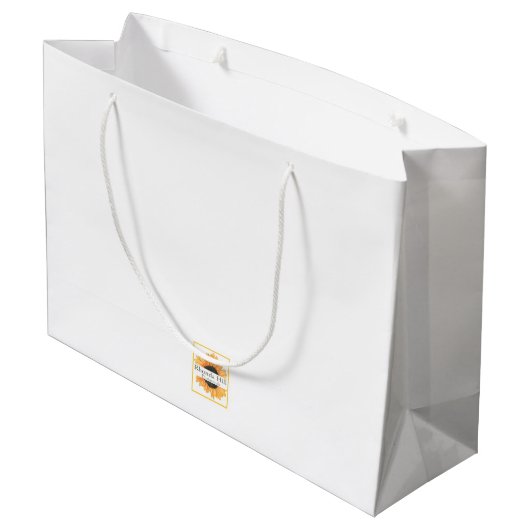 Voor haar gelukkige verjaardag Pink Rose Groot Cadeauzakje (Achterkant Gekanteld)