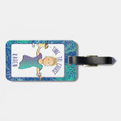 Voor haar grappige Cartoon Tropical Beach Cruise Bagagelabel (Achterkant horizontaal)