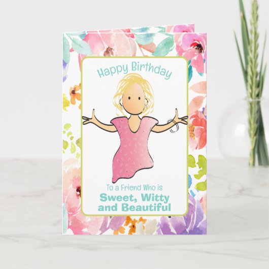 Voor haar grappige sassy sarcastische vriend verja kaart (Voorkant)