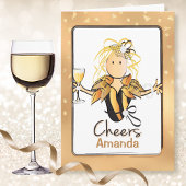 Voor haar grappige Sparkle Glam Any Age Verjaardag Kaart