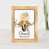 Voor haar grappige Sparkle Glam Any Age Verjaardag Kaart (Voorkant)