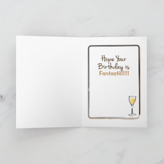 Voor haar grappige Sparkle Glam Any Age Verjaardag Kaart (Binnen)