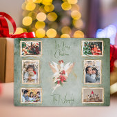 Voor haar kerst fee multi foto collage fotoplaat