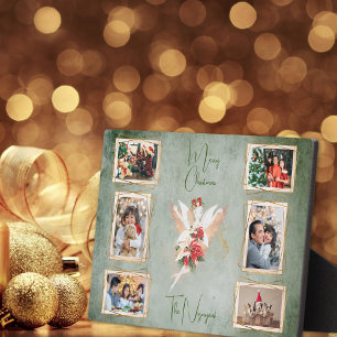 Voor haar kerst fee multi foto collage fotoplaat