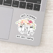 Voor haar kleine kampeerwagen