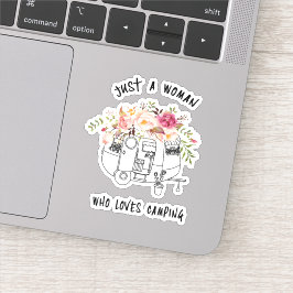 Voor haar kleine kampeerwagen sticker