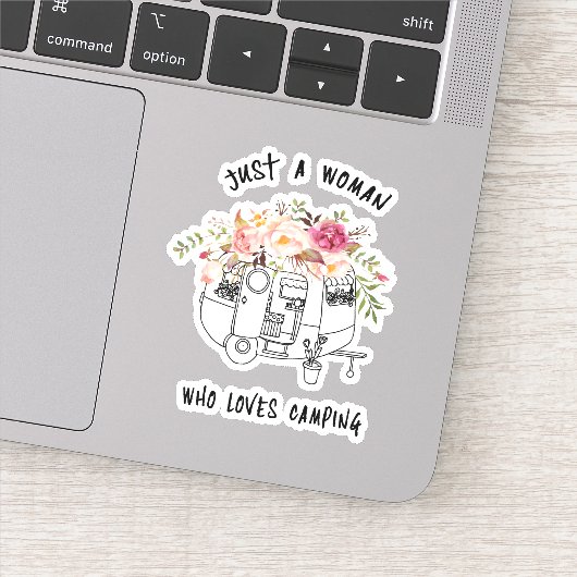 Voor haar kleine kampeerwagen sticker (Detail)
