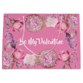 Voor haar mijn Valentijn Romantic roze Lila Groot Cadeauzakje (Voorkant)