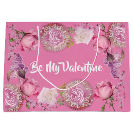 Voor haar mijn Valentijn Romantic roze Lila Groot Cadeauzakje