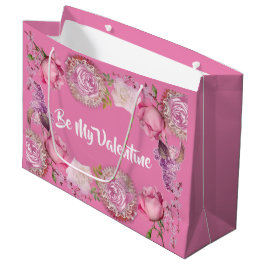Voor haar mijn Valentijn Romantic roze Lila Groot Cadeauzakje