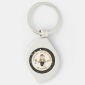 Voor Haar Proost 60 Cartoon Funny 60th Birthday Sleutelhanger (Voorkant)