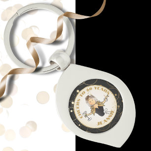 Voor Haar Proost 60 Cartoon Funny 60th Birthday Sleutelhanger