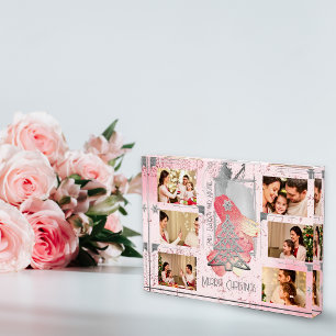 Voor haar roze kerst foto geheugen aandenken
