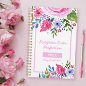 Voor haar roze Waterverf Floral Positive Planner