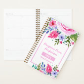 Voor haar roze Waterverf Floral Positive Planner (Display)