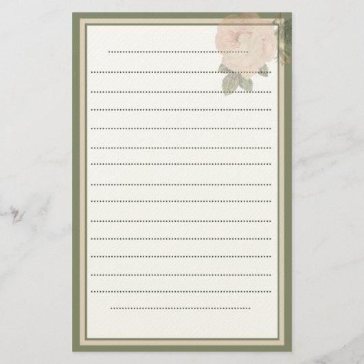 Voor haar rustieke bloemen briefpapier (Achterkant)