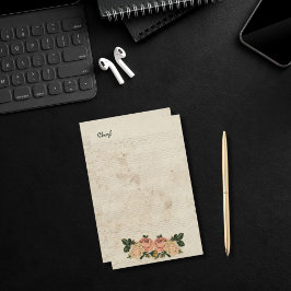 Voor haar rustieke bloemen briefpapier