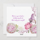 Voor haar Valentijnse liefhebber  Rozen Feestdagenkaart (Achterkant)