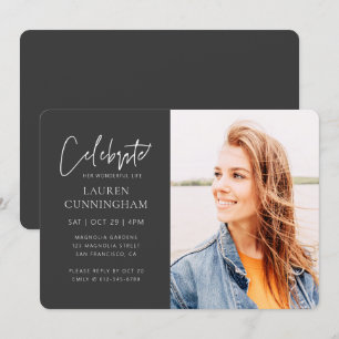 Voor haar viering van het leven Moderne Eenvoudige Kaart