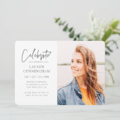 Voor haar viering van het leven Moderne Eenvoudige Kaart (Staand voorkant)