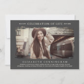 Voor haar viering van het leven Moderne Eenvoudige Kaart (Voorkant)