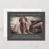 Voor haar viering van het leven Moderne Eenvoudige Uitnodiging Briefkaart (Voorkant / Achterkant)