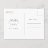 Voor haar viering van het leven Moderne Eenvoudige Uitnodiging Briefkaart (Achterkant)