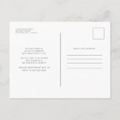 Voor haar viering van het leven Moderne Eenvoudige Uitnodiging Briefkaart (Achterkant)