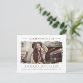 Voor haar viering van het leven Moderne Eenvoudige Uitnodiging Briefkaart (Staand voorkant)