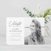 Voor haar virtuele viering van Life Modern Foto Kaart (Staand voorkant)