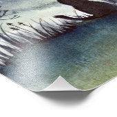 Voor Halloween Black Cat en The Witch Sterrennacht Foto Afdruk (Hoek)