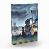 Voor Halloween Black Cat en The Witch Sterrennacht Fotoblokken (Links)