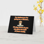 Voor Halloween ga ik als liberaal... Kaart (Gele Bloem)