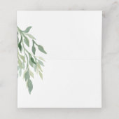 Voor handgeschreven blanco eucalyptusbruiloft plaatskaartje (Binnenkant ongevouwen)