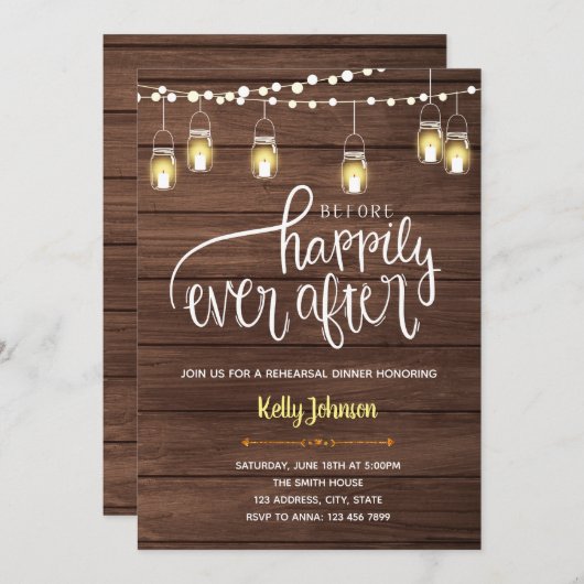 Voor Happily Ever Na Uitnodiging (Voorkant / Achterkant)