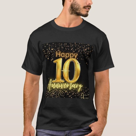 voor Happy Jubileum T-Shirts (Voorkant)