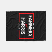 Voor Harris 2024 Presidentsverkiezingen stemming K Fleece Deken (Voorkant (Horizontaal))