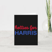 Voor Harris 24 Hotties voor Harris 2024 T-shirt Kaart (Voorkant)