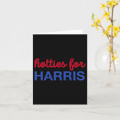 Voor Harris 24 Hotties voor Harris 2024 T-shirt Kaart (Gele Bloem)