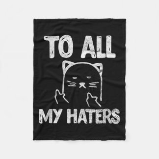 Voor Haters Kat Grappige Kitten Huisdier Sarcasme Fleece Deken