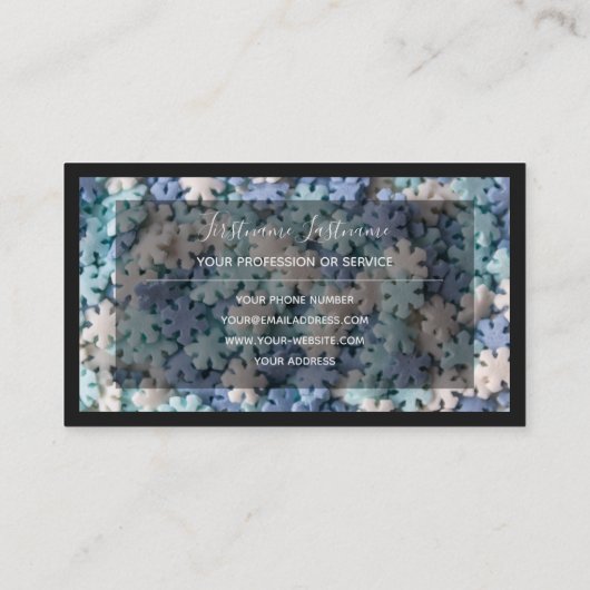 Voor heerlijk snoepgoed voor bakkerij- en banketba visitekaartje (Achterkant)